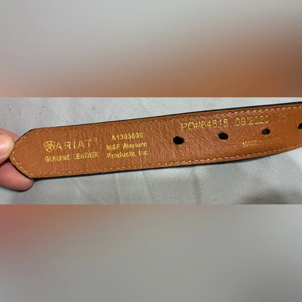 Brown Leather Studded toddler Belt